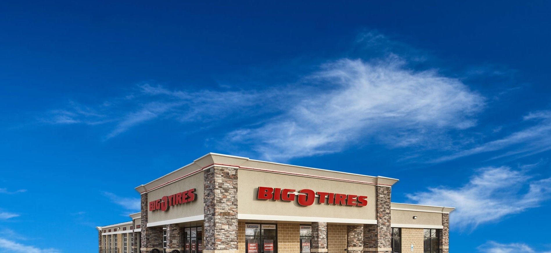 Big O Tire Franchise Building with there signage