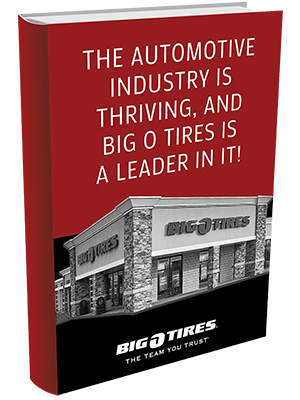 A book with a cover featuring a statement about the success of the tire and auto repair franchise.