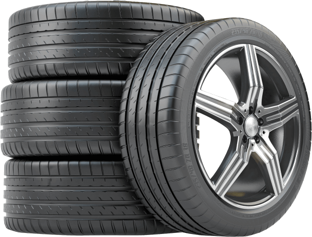 car wheel on alloy disc with tire