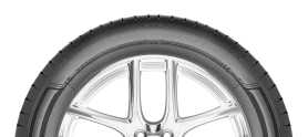 car wheel on alloy disc half view
